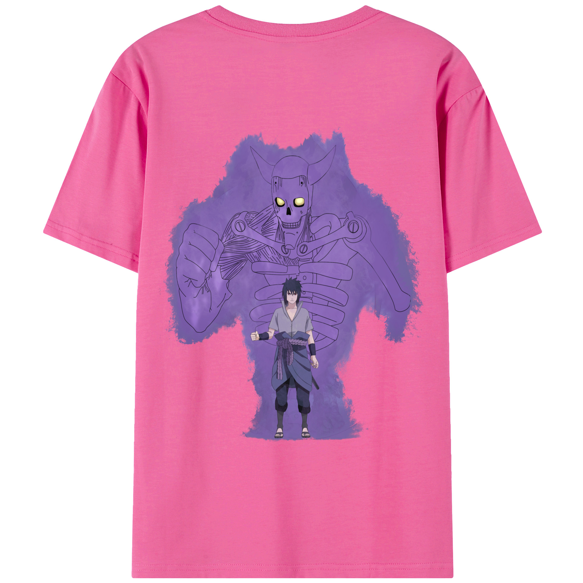 （画像用） NARUTO -ナルト- うちは サスケ Uchiha Sasuke レディース半袖Tシャツ(バックプリント)
